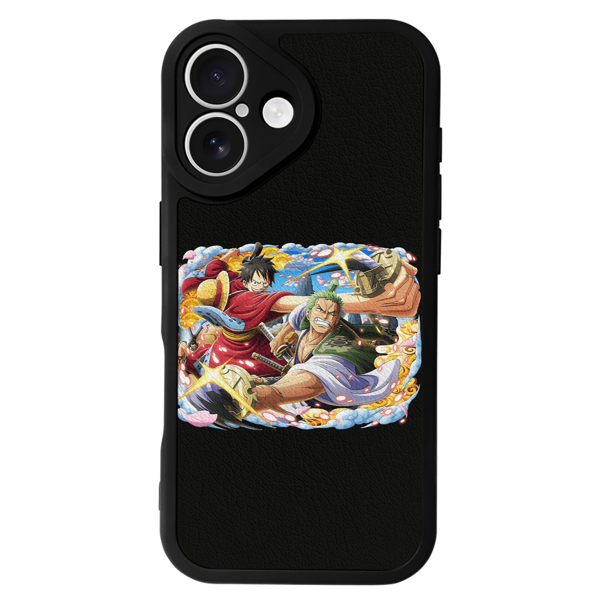 （画像用） ワンピース モンキー・D・ルフィ ONE PIECE Monkey D. Luffy 【iPhone 16シリーズ対応】シリコンスマホケース（レザー調） 材質：シリコン